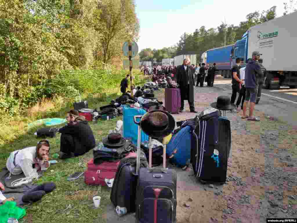 Belarusian border guards had let the pilgrims pass but they were turned back by Ukrainian authorities who banned the entry of foreigners in August.