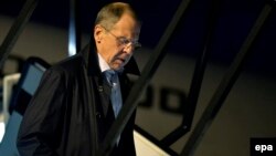 Russian Foreign Minister Sergei Lavrov arrives for talks over Iran's nuclear program in Geneva in 2013.