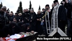 The funeral ceremony for Archil Tatunashvili in Tbilisi on March 24