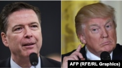 Former FBI Director James Comey and U.S. President Donald Trump (composite file photo)