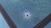 Kazakhstan – bullet marks on the Independence Monument on Republic Square in Almaty. 27 January 2022