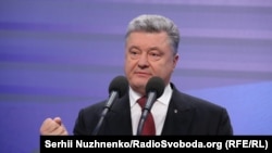 Петр Порошенко во время пресс-конференции, 28 февраля 2018 года