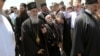 Serbian Orthodox Patriarch Irinej (second from left) arrives to celebrate St. Vitus Day in Gazimestan, where Serbs mark the 1389 Battle of Kosovo Polje.