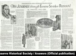 Первая часть публикации Уайтинга Уильямса о Голодоморе в Украине, размещена в лондонском еженедельнике Answers