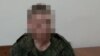 A screen grab of the video showing captured Russian soldier Major Vladimir Starkov.