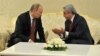 Presidents Vladimir Putin (left) of Russia and Serzh Sarkisian of Armenia during a meeting in Turkmenistan in December.